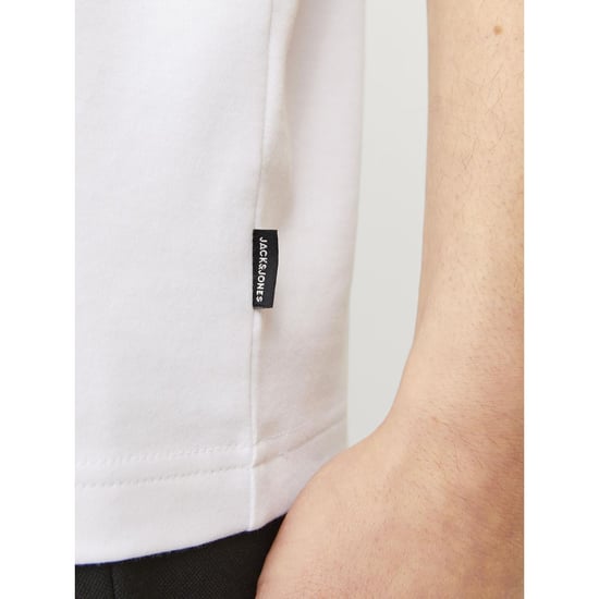 Jack & Jones Chad Branding Baumwoll Herren T-Shirt Weiß - Image 6