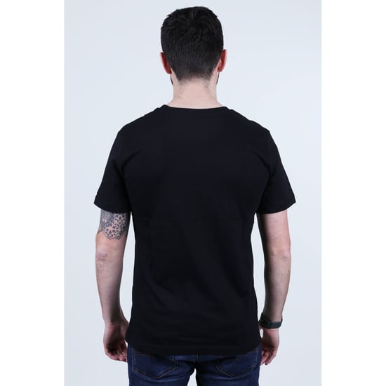 Caterpillar Hochleistungs-Baumwoll-Herren T-Shirts in Schwarz mit kurzen Ärmeln - Image 2