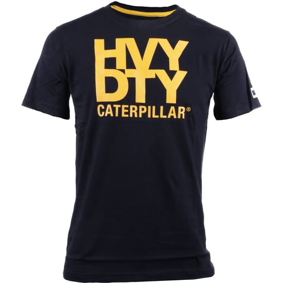 Caterpillar Hochleistungs-Baumwoll-Herren T-Shirts in Schwarz mit kurzen Ärmeln - Image 4