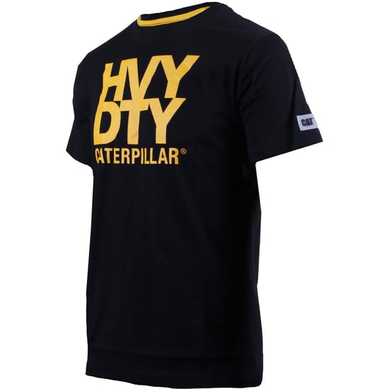 Caterpillar Hochleistungs-Baumwoll-Herren T-Shirts in Schwarz mit kurzen Ärmeln - Image 6