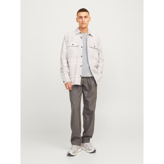 Jack & Jones Milano Stitch Baumwoll Herren Sweatshirt in Grau - Image 4