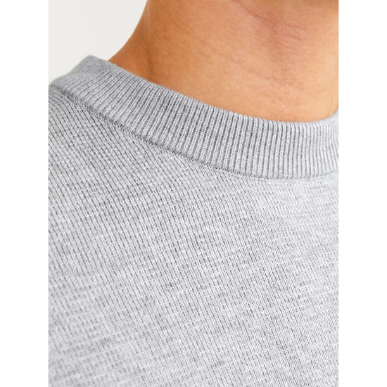 Jack & Jones Milano Stitch Baumwoll Herren Sweatshirt in Grau - Image 6