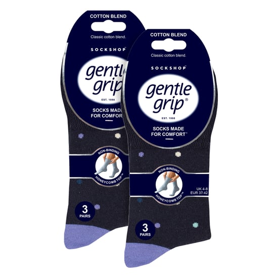 6 Paar Damen Baumwollsocken | Gemusterte weiche nicht einengende Alltagssocken - Image 2