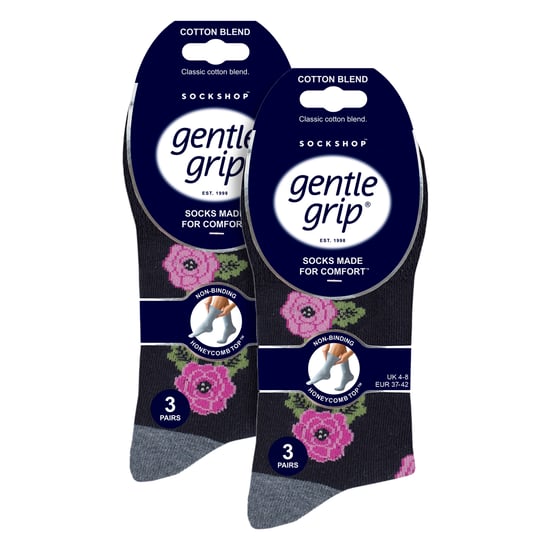 6 Paar Damen Baumwollsocken | Gemusterte weiche, nicht-bindende Alltagssocken - Image 2