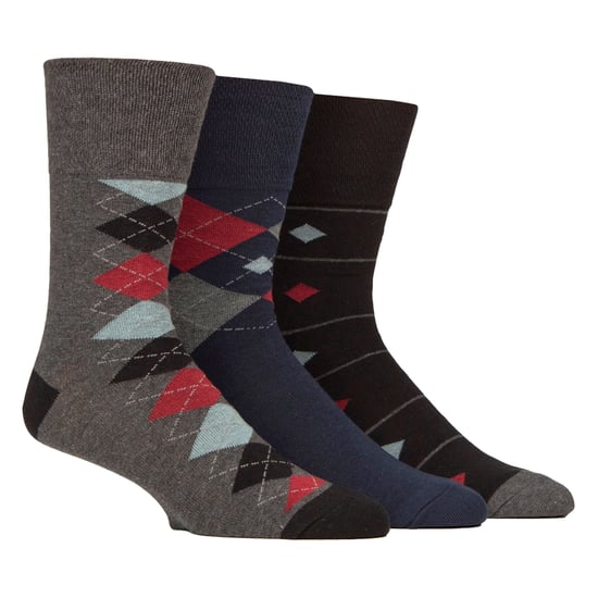 6 Paar Herren Baumwollsocken | Gemusterte, weiche, nicht einengende Alltagssocken - Image 3
