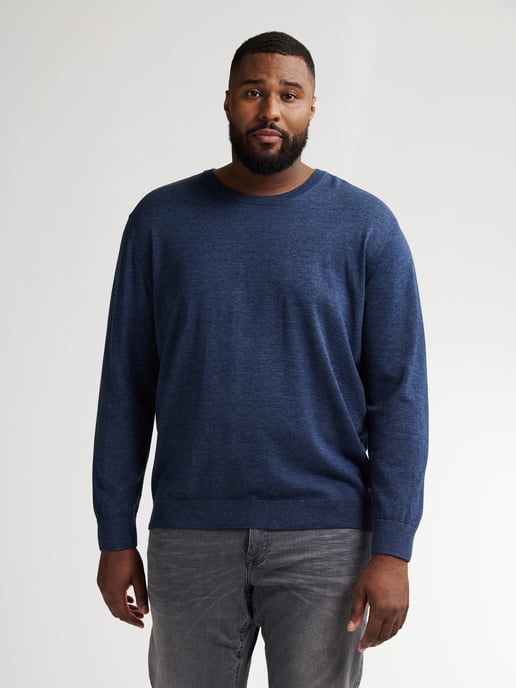 Petrol Industries - Plus Size Pullover mit Rundhalsausschnitt Rhinelander Herren - Blau - Image 3