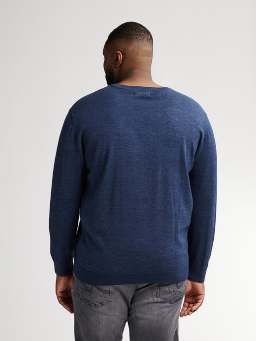 Petrol Industries - Plus Size Pullover mit Rundhalsausschnitt Rhinelander Herren - Blau - Image 4