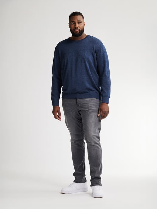 Petrol Industries - Plus Size Pullover mit Rundhalsausschnitt Rhinelander Herren - Blau - Image 5