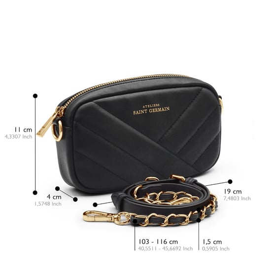 OPERA – Mini gesteppte Pochette – SCHWARZ - Image 4