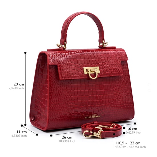 TASCHE CANNES ROTES KROKO - Image 2
