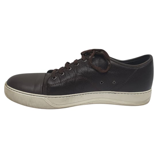 Lanvin Niedrigschnitt Sneakers aus braunem Leder - Image 4