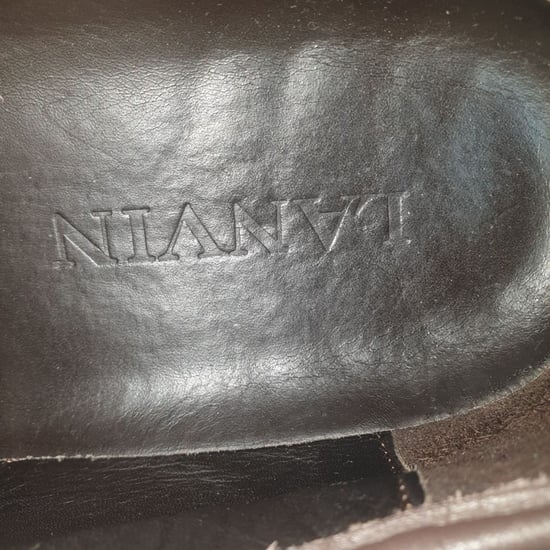 Lanvin Niedrigschnitt Sneakers aus braunem Leder - Image 6
