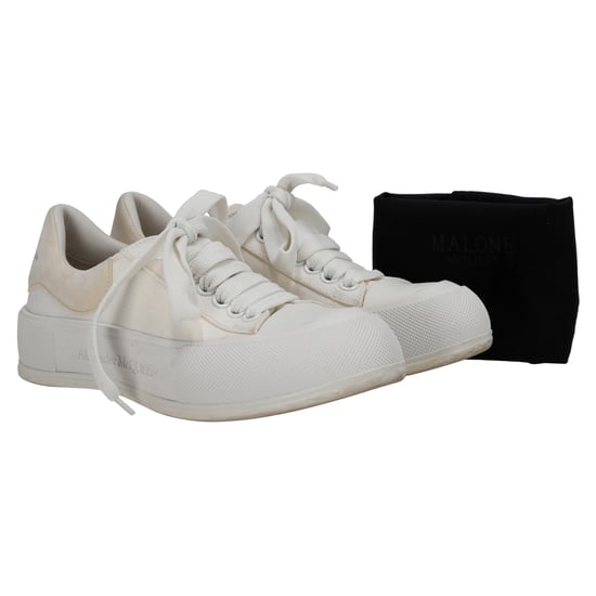Alexander McQueen – Deck Skate Plimsoll-Schnürsneaker aus weißem Canvas - Image 5