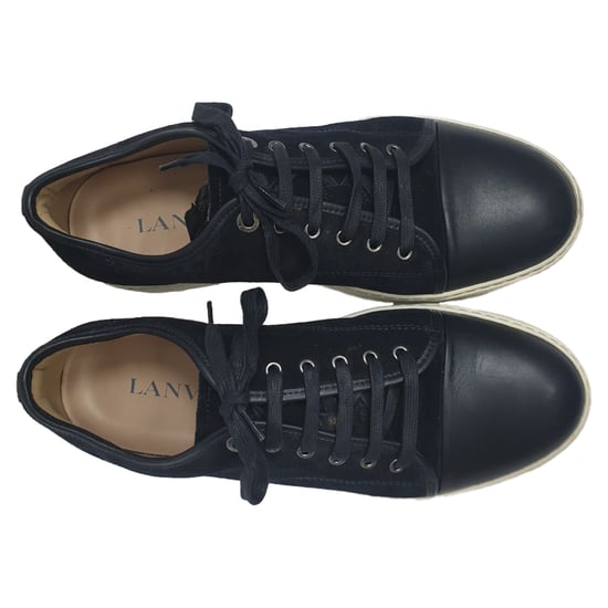 Lanvin Schnürsneaker aus navyblauem Wildleder - Image 5