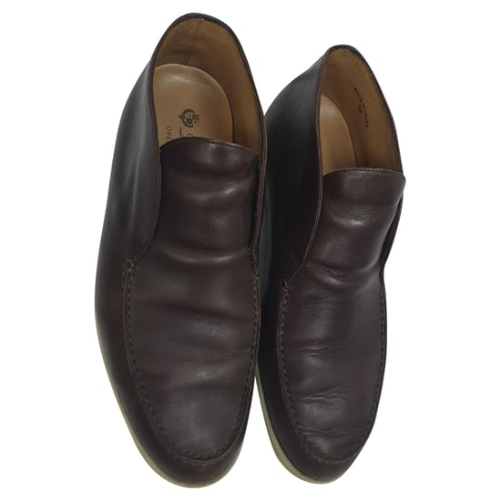 Loro Piana Open Walk Stiefeletten aus braunem Leder - Image 5