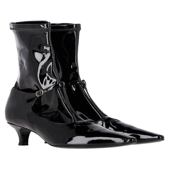 The Row Cyd Ankle Boots aus schwarzem Lackleder - Image 4