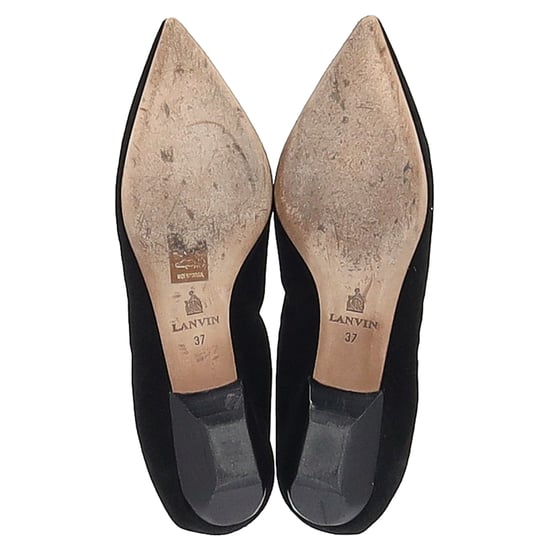 Lanvin Spitzenschuhe aus schwarzem Wildleder - Image 6