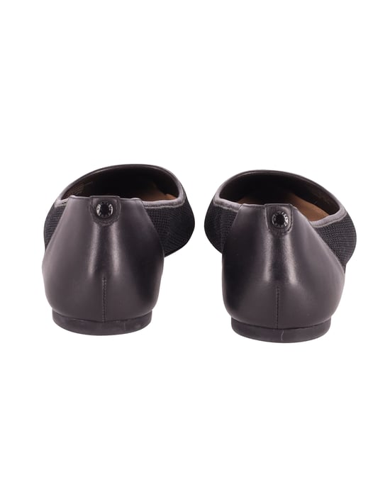Michael Kors Spitz zulaufende Ballerinas aus schwarzem Leder - Image 4
