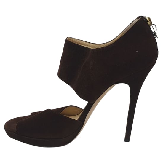 Jimmy Choo Lagoon offene Zehen Sandalen aus braunem Wildleder - Image 2