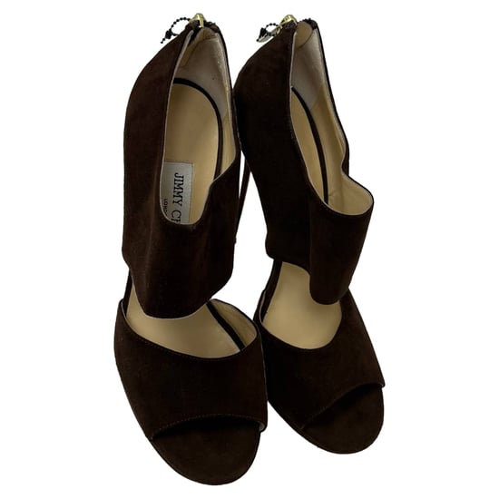 Jimmy Choo Lagoon offene Zehen Sandalen aus braunem Wildleder - Image 6