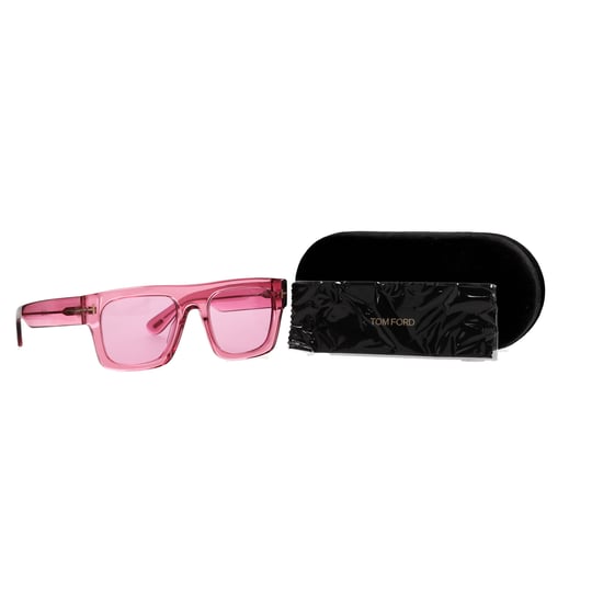 Tom Ford Fausto Sonnenbrille TF711 in pinkem Acetat - Image 6