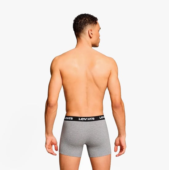 Levi's Repeat Logo Herren 3er-Pack Boxershorts Mittelgrau Melange - Image 3