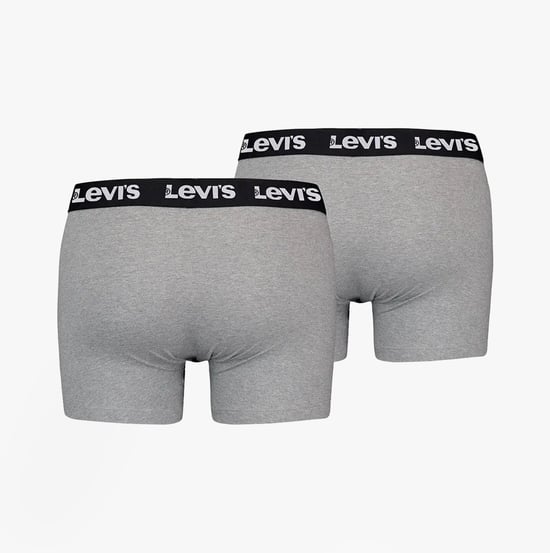 Levi's Repeat Logo Herren 3er-Pack Boxershorts Mittelgrau Melange - Image 4