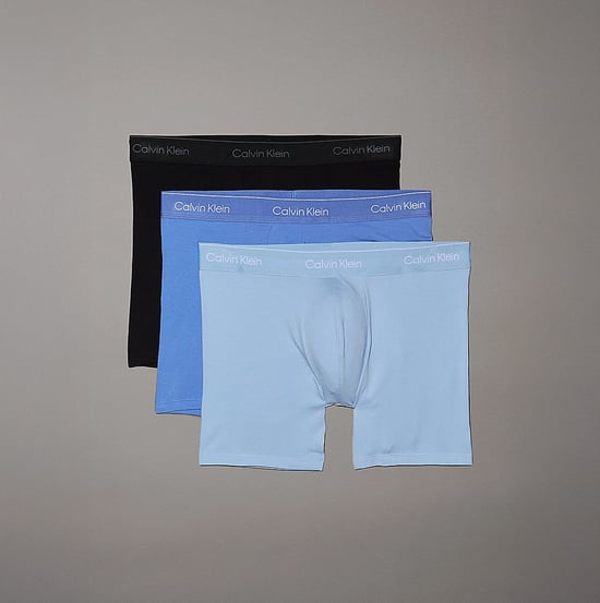 Calvin Klein Icon Baumwollstretch 3er-Pack Herren Boxer-Briefs Schwarz/Gletscher/Blau - Image 1
