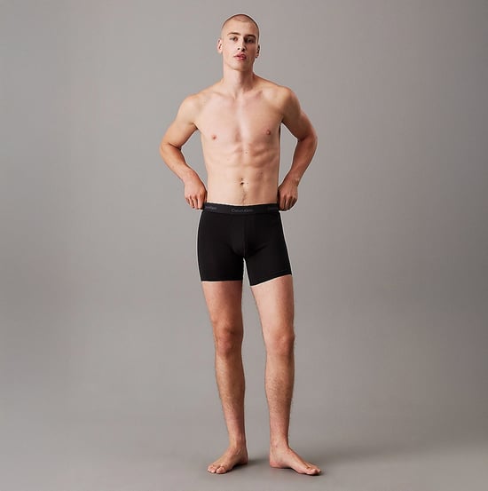 Calvin Klein Icon Baumwollstretch 3er-Pack Herren Boxer-Briefs Schwarz/Gletscher/Blau - Image 2