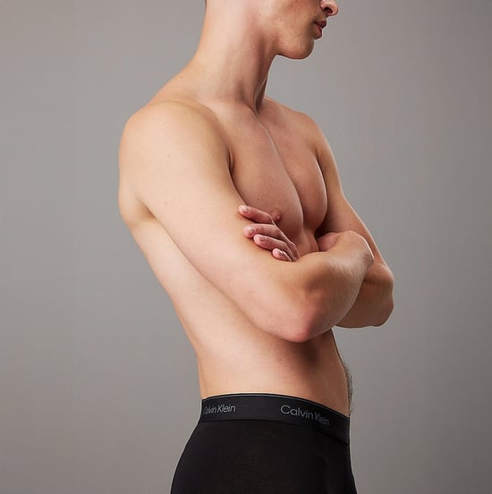 Calvin Klein Icon Baumwollstretch 3er-Pack Herren Boxer-Briefs Schwarz/Gletscher/Blau - Image 3