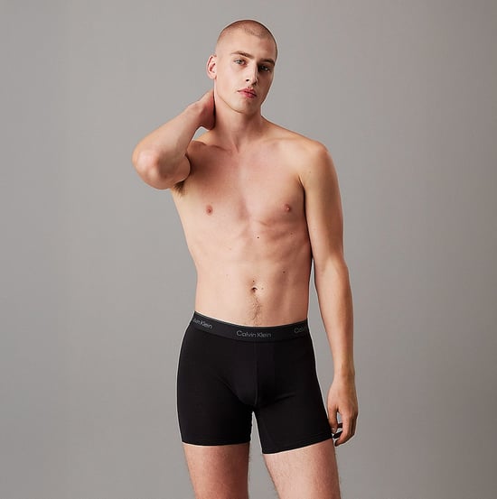 Calvin Klein Icon Baumwollstretch 3er-Pack Herren Boxer-Briefs Schwarz/Gletscher/Blau - Image 4
