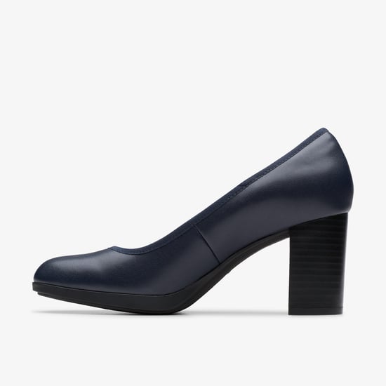 Bayla Carly Navy Leder Schuhe - Image 2