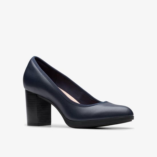 Bayla Carly Navy Leder Schuhe - Image 4