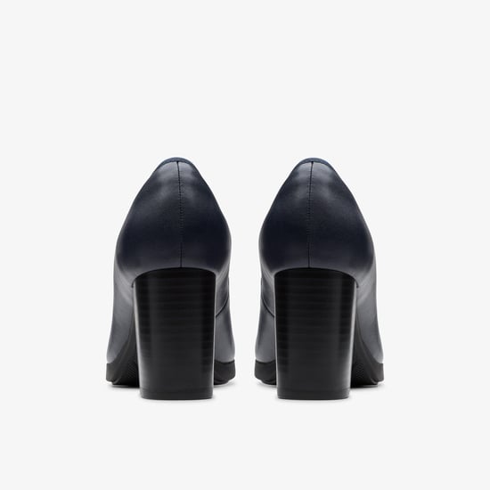 Bayla Carly Navy Leder Schuhe - Image 5