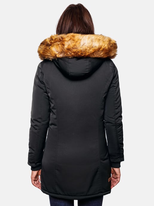 Marikoo Damen Winter Parka Karmaa mit abnehmbarem Kunstfellkragen - Image 4
