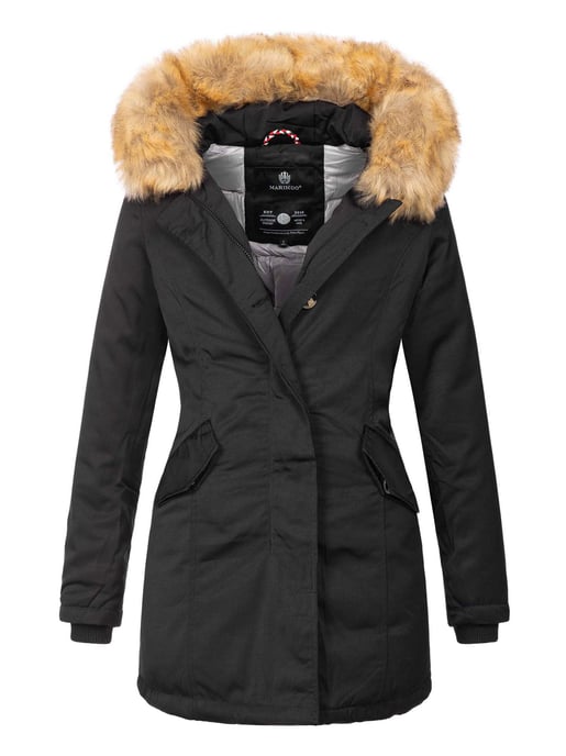 Marikoo Damen Winter Parka Karmaa mit abnehmbarem Kunstfellkragen - Image 5