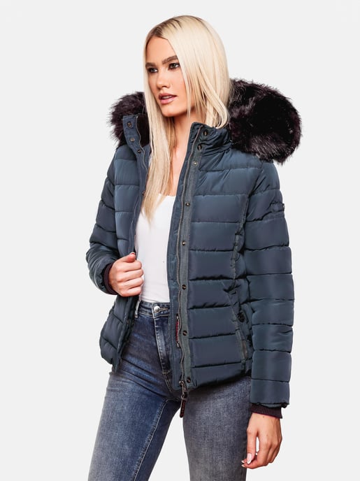 Navahoo Damen Winterjacke Miamor – Warm Gefüttert Mit Abnehmbarer Kapuze & Kunstfellkragen - Image 4