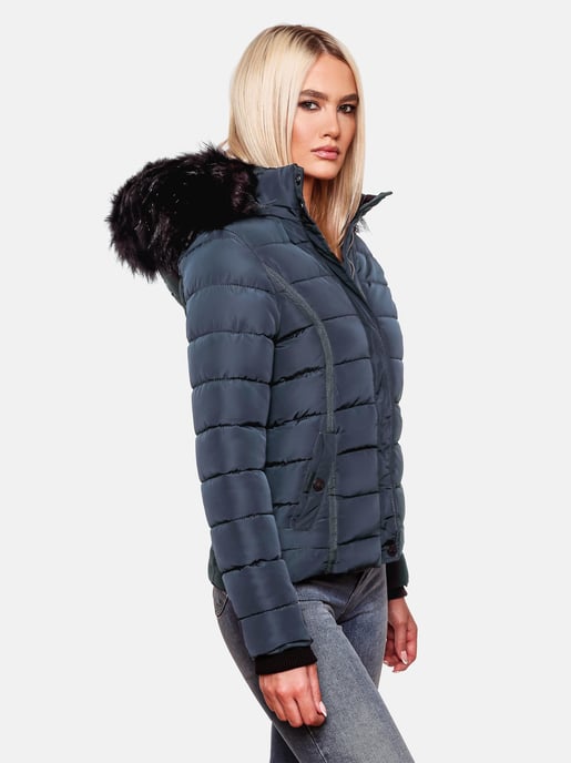 Navahoo Damen Winterjacke Miamor – Warm Gefüttert Mit Abnehmbarer Kapuze & Kunstfellkragen - Image 5
