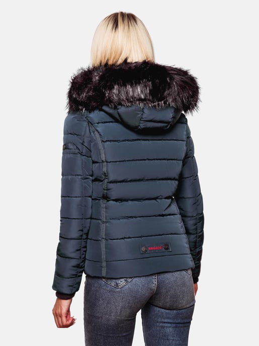Navahoo Damen Winterjacke Miamor – Warm Gefüttert Mit Abnehmbarer Kapuze & Kunstfellkragen - Image 6