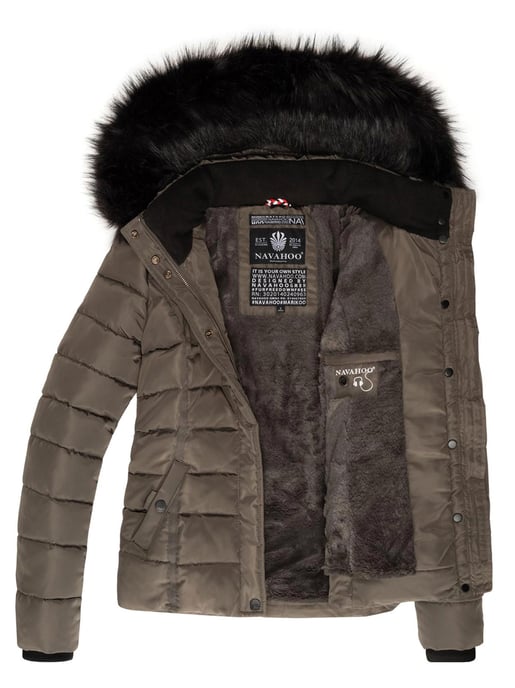 Navahoo Damen Winterjacke Miamor – Warm Gefüttert Mit Abnehmbarer Kapuze & Kunstfellkragen - Image 5