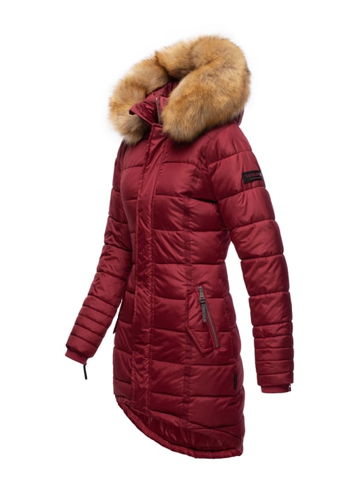 Navahoo Damen Winterjacke Papaya – Figurbetont, Warm & Mit Abnehmbarem Kunstfellkragen - Image 5