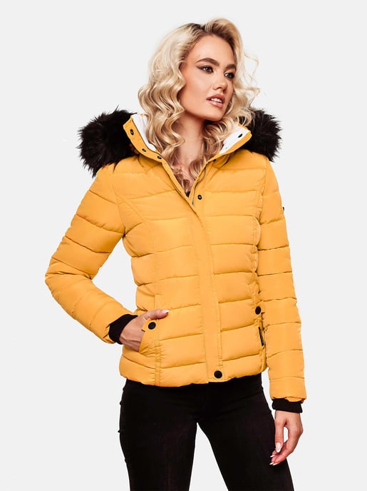 Navahoo Damen Winterjacke Miamor – Warm Gefüttert Mit Abnehmbarer Kapuze & Kunstfellkragen - Image 3