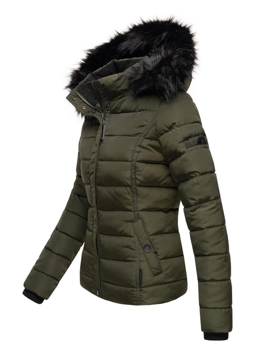 Navahoo Damen Winterjacke Miamor – Warm Gefüttert Mit Abnehmbarer Kapuze & Kunstfellkragen - Image 3