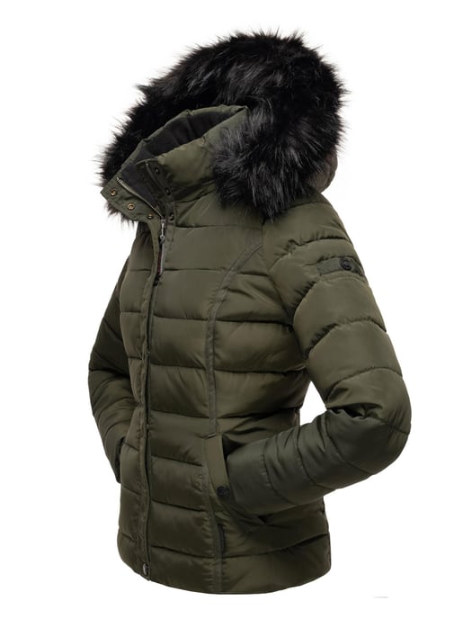 Navahoo Damen Winterjacke Miamor – Warm Gefüttert Mit Abnehmbarer Kapuze & Kunstfellkragen - Image 4