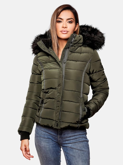 Navahoo Damen Winterjacke Miamor – Warm Gefüttert Mit Abnehmbarer Kapuze & Kunstfellkragen - Image 6