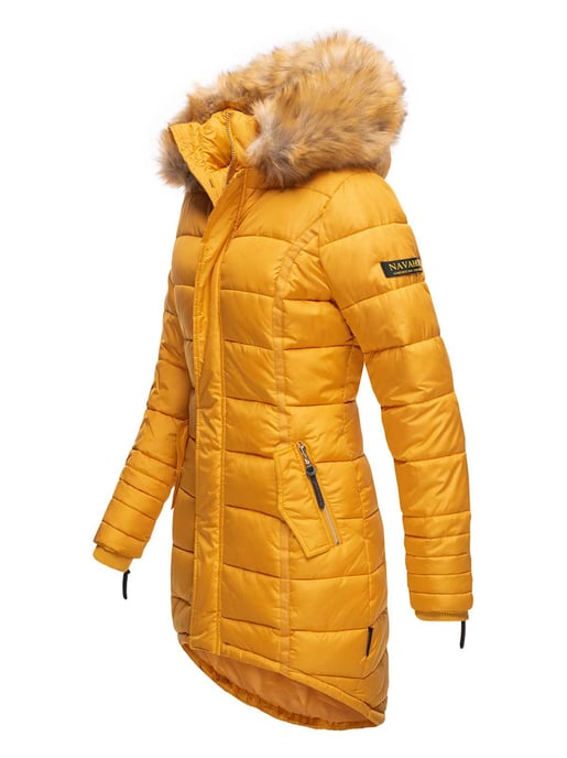 Navahoo Damen Winterjacke Papaya – Figurbetont, Warm & Mit Abnehmbarem Kunstfellkragen - Image 2