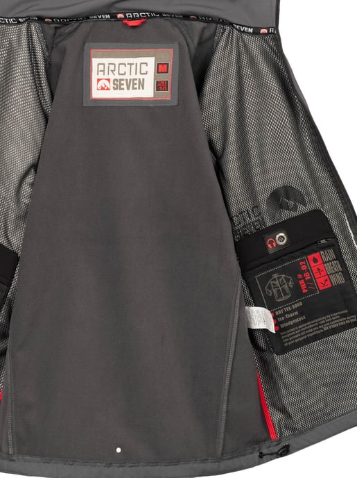 Arctic Seven Herren Softshell Jacke Dunkelgrau - Image 5