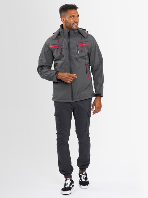 Arctic Seven Herren Softshell Jacke Dunkelgrau - Image 6