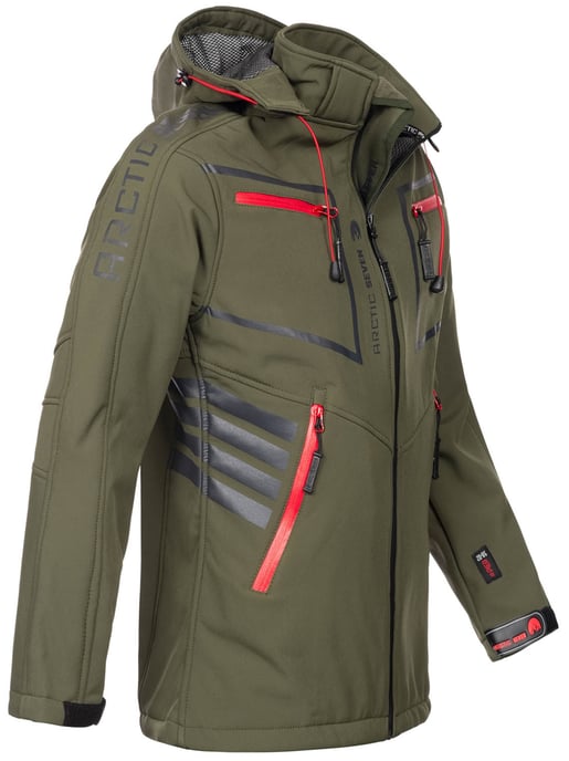 Arctic Seven Herren Softshell Jacke Olive - Image 3