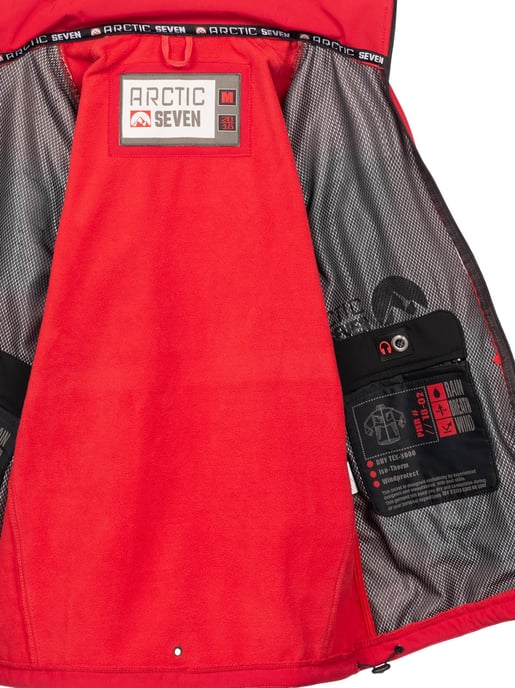 Arctic Seven Herren Softshell Jacke Rot - Image 5